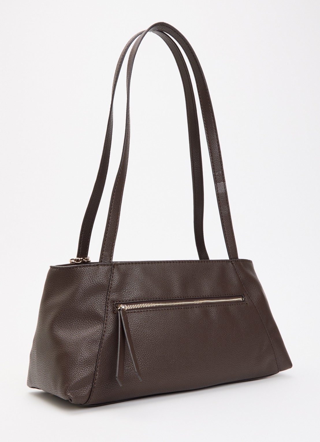 GUESS Devon schoudertas met logo  - achterkant 4 kastanjebruin