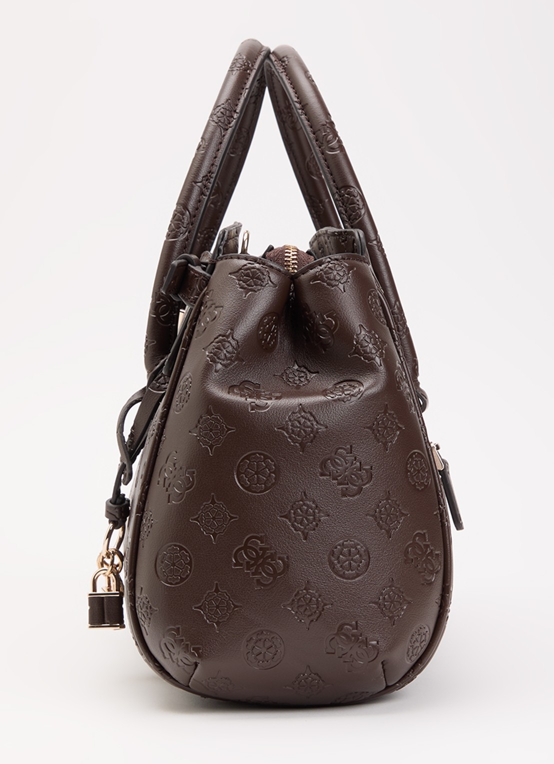 GUESS Diana handtas met logoprint en afneembare schouderriem - detail 2 chocoladebruin