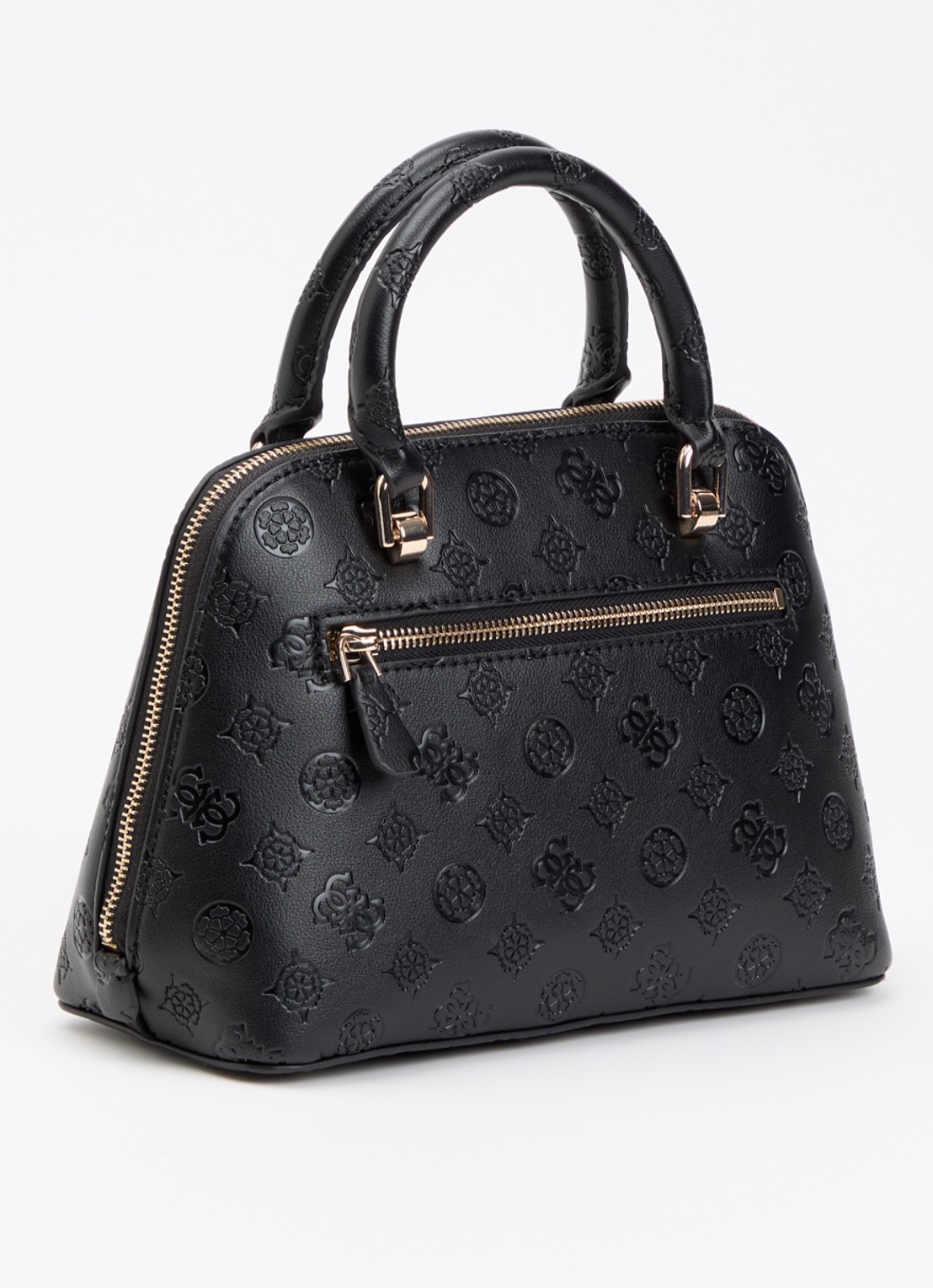 GUESS Dita Logo handtas met logo en afneembare schouderriem  - achterkant zwart