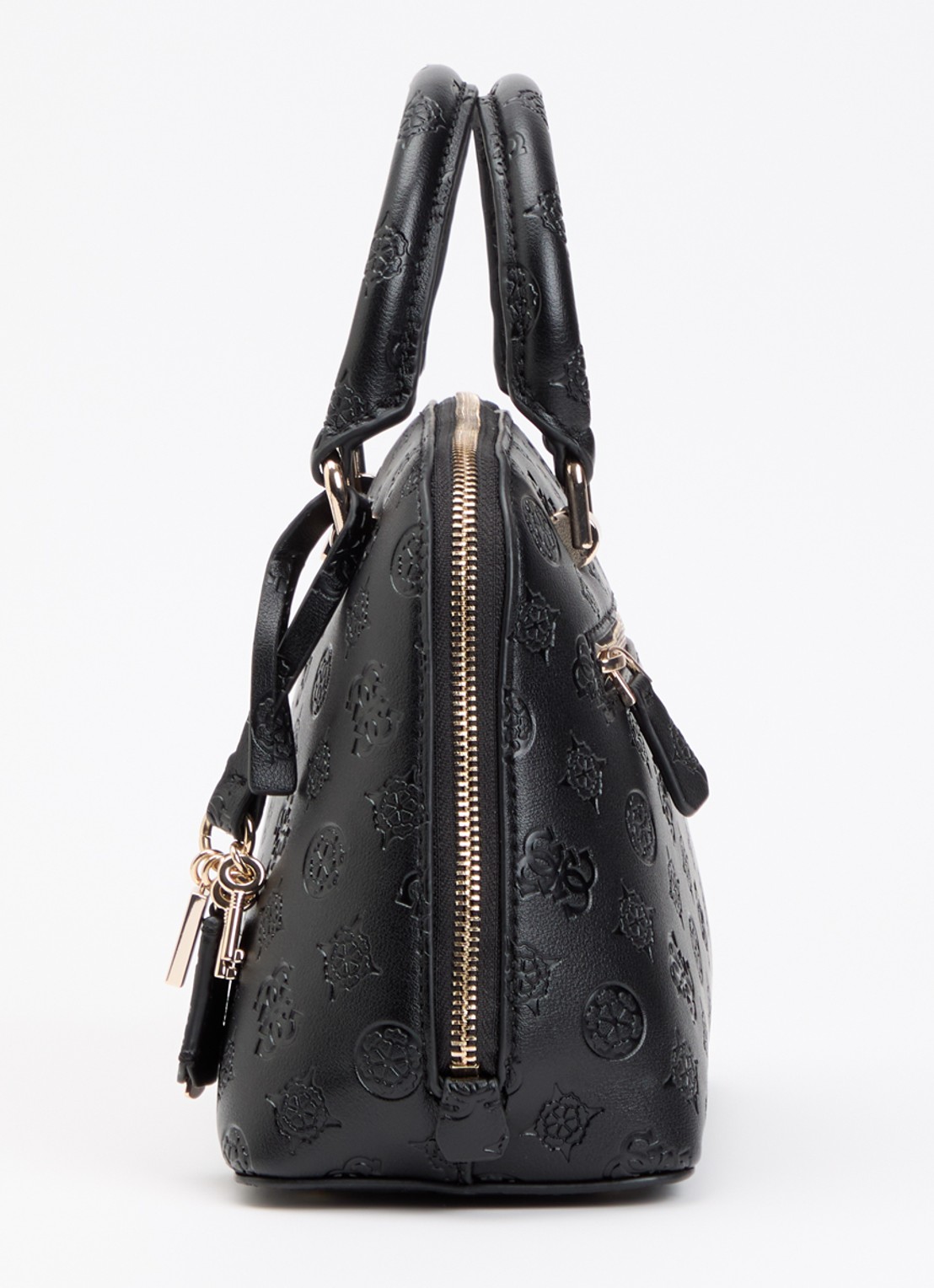 GUESS Dita Logo handtas met logo en afneembare schouderriem  - detail 3 zwart