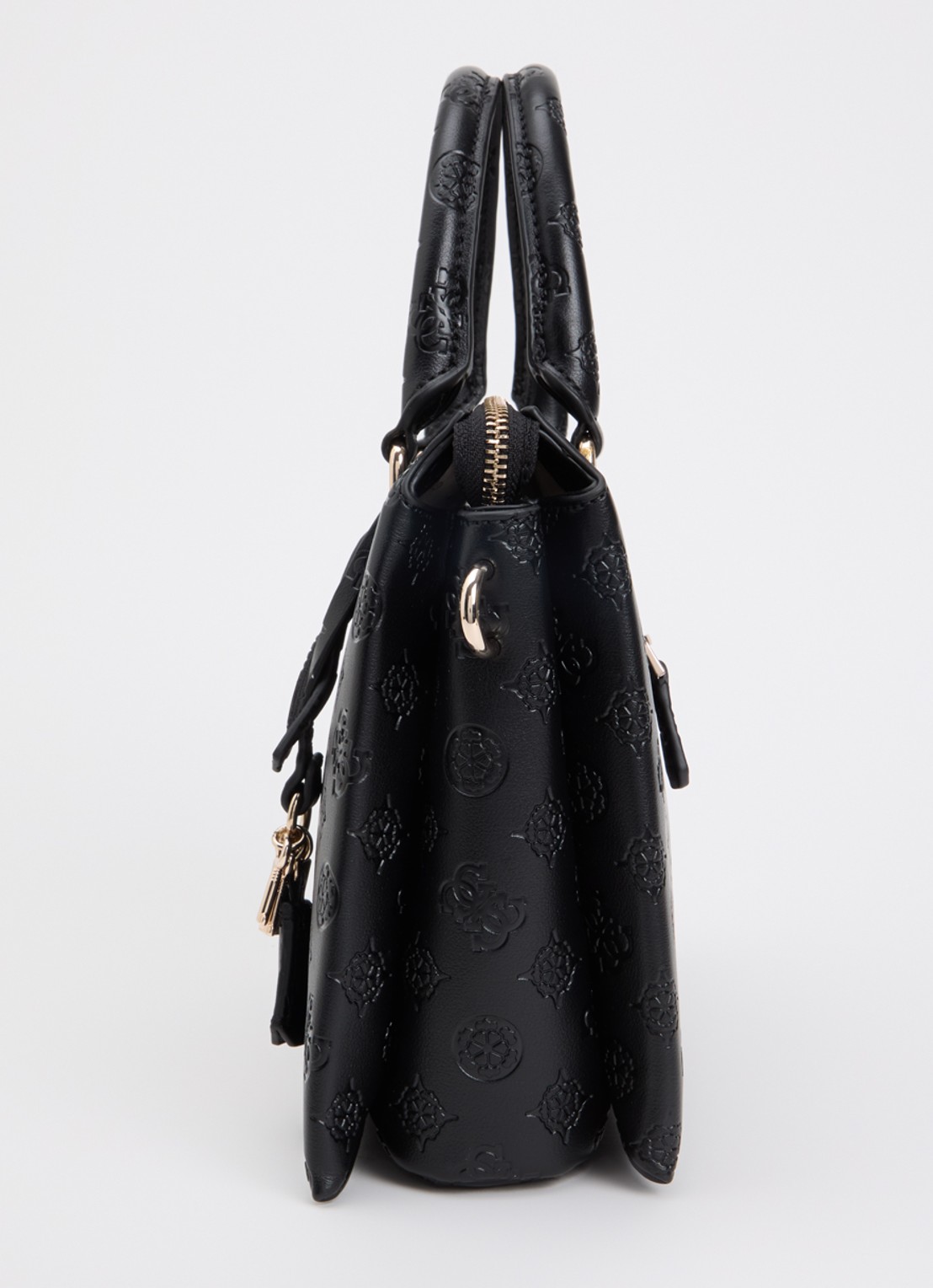 GUESS Dita Logo handtas met logoprint en afneembare schouderriem  - detail 6 zwart