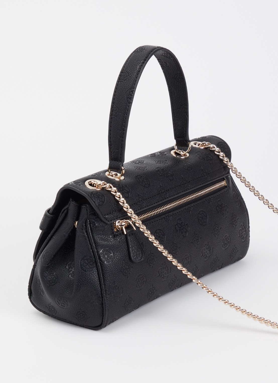 GUESS Ella crossbodytas met logoprint en verstelbare schouderriem - achterkant 4 zwart