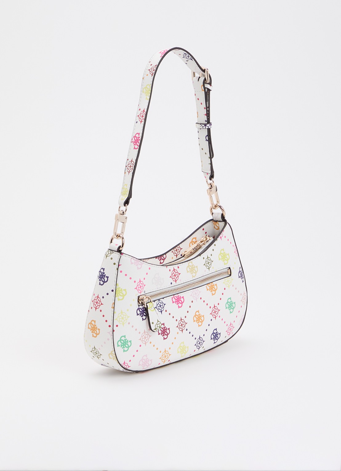 GUESS Emelie schoudertas met logoprint - achterkant wit
