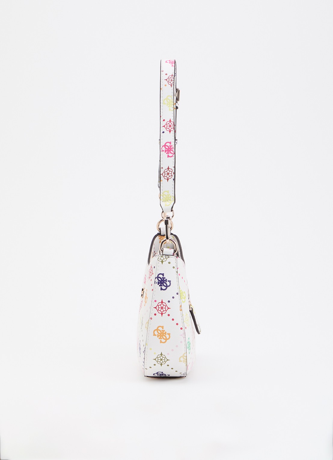 GUESS Emelie schoudertas met logoprint - detail 3 wit