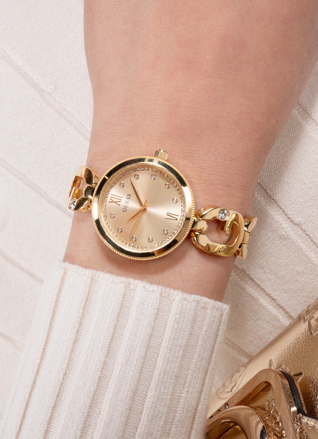 GUESS Empower horloge GW0759L2 - detail 3 goud