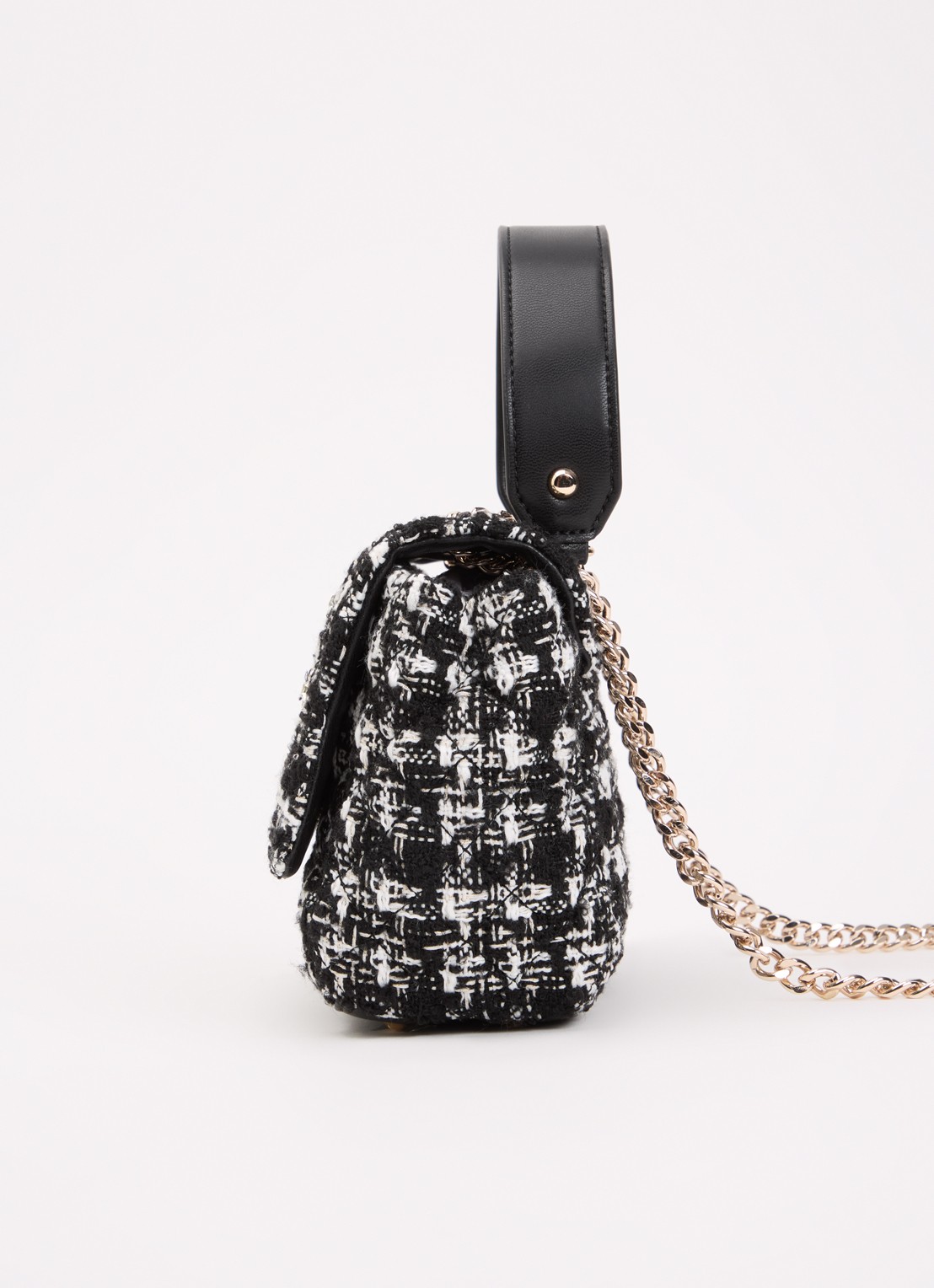 GUESS Everlee schoudertas met tweed-look - detail 6 zwart