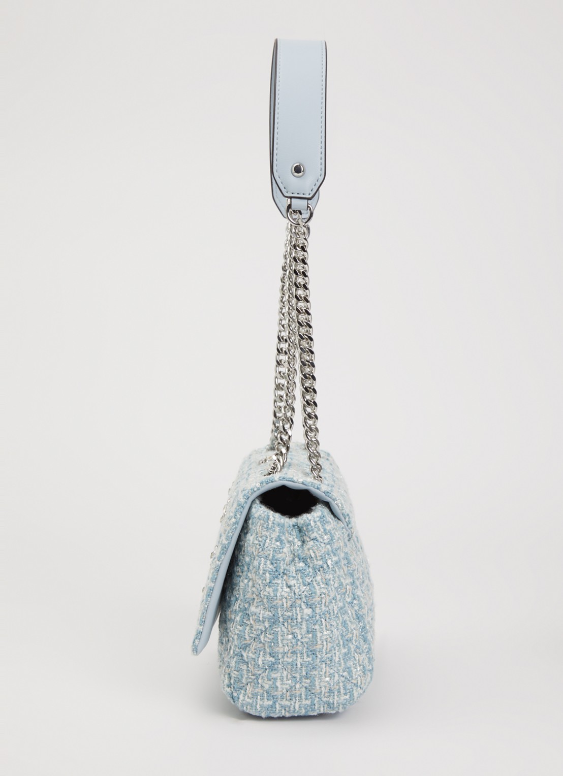 GUESS Everlee schoudertas met tweed-look - detail 6 blauw