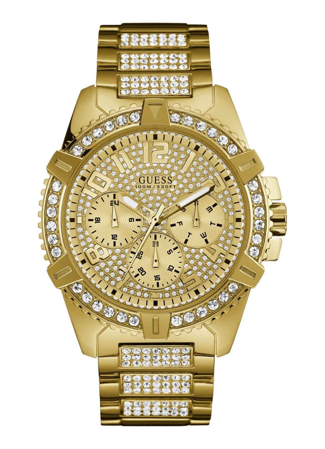 GUESS Frontier Sport Steel horloge W0799G2 - voorkant 5 goud
