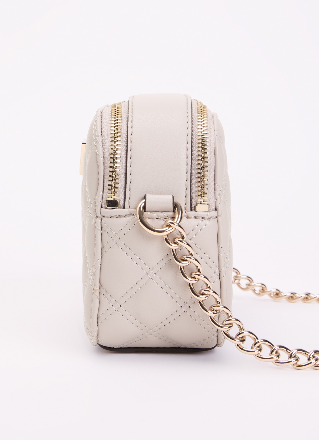GUESS Giully ll crossbodytas met quilt patroon - detail 5 donkerbeige