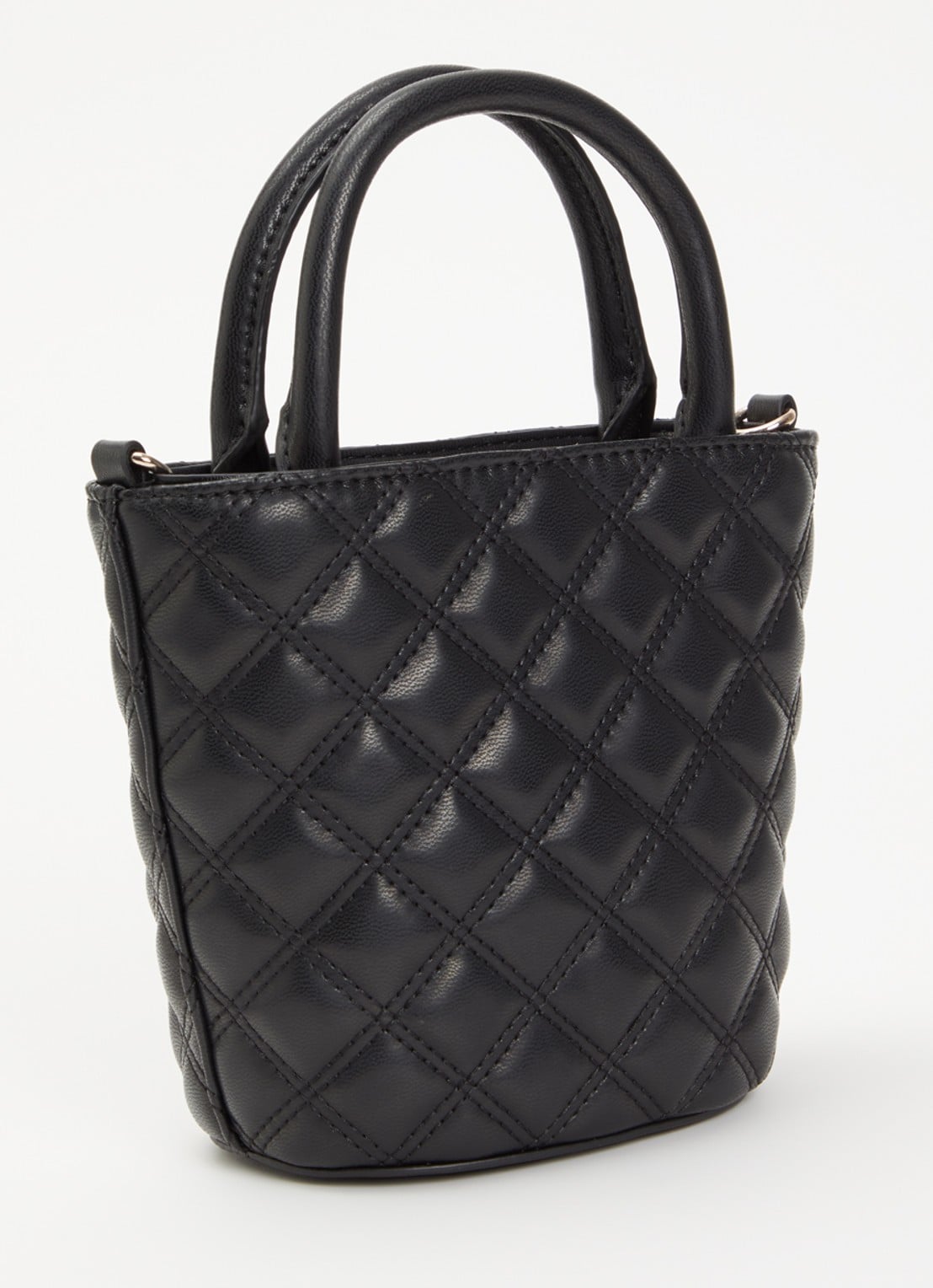 GUESS Giully mini tote handtas met afneembare schouderriem - achterkant 2 zwart