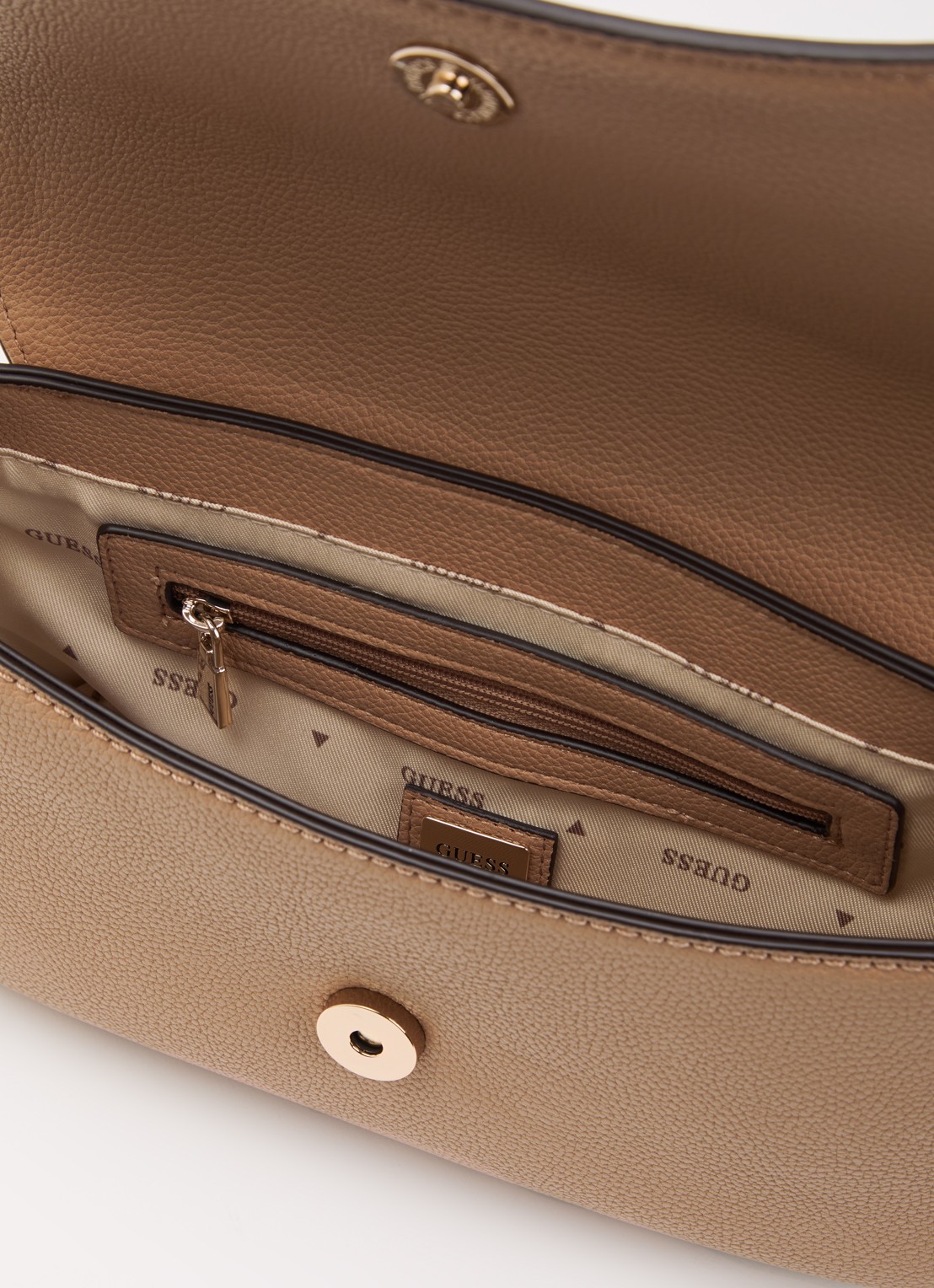 GUESS Isola crossbody tas met logo en verstelbare schouderriem  - detail 2 beige