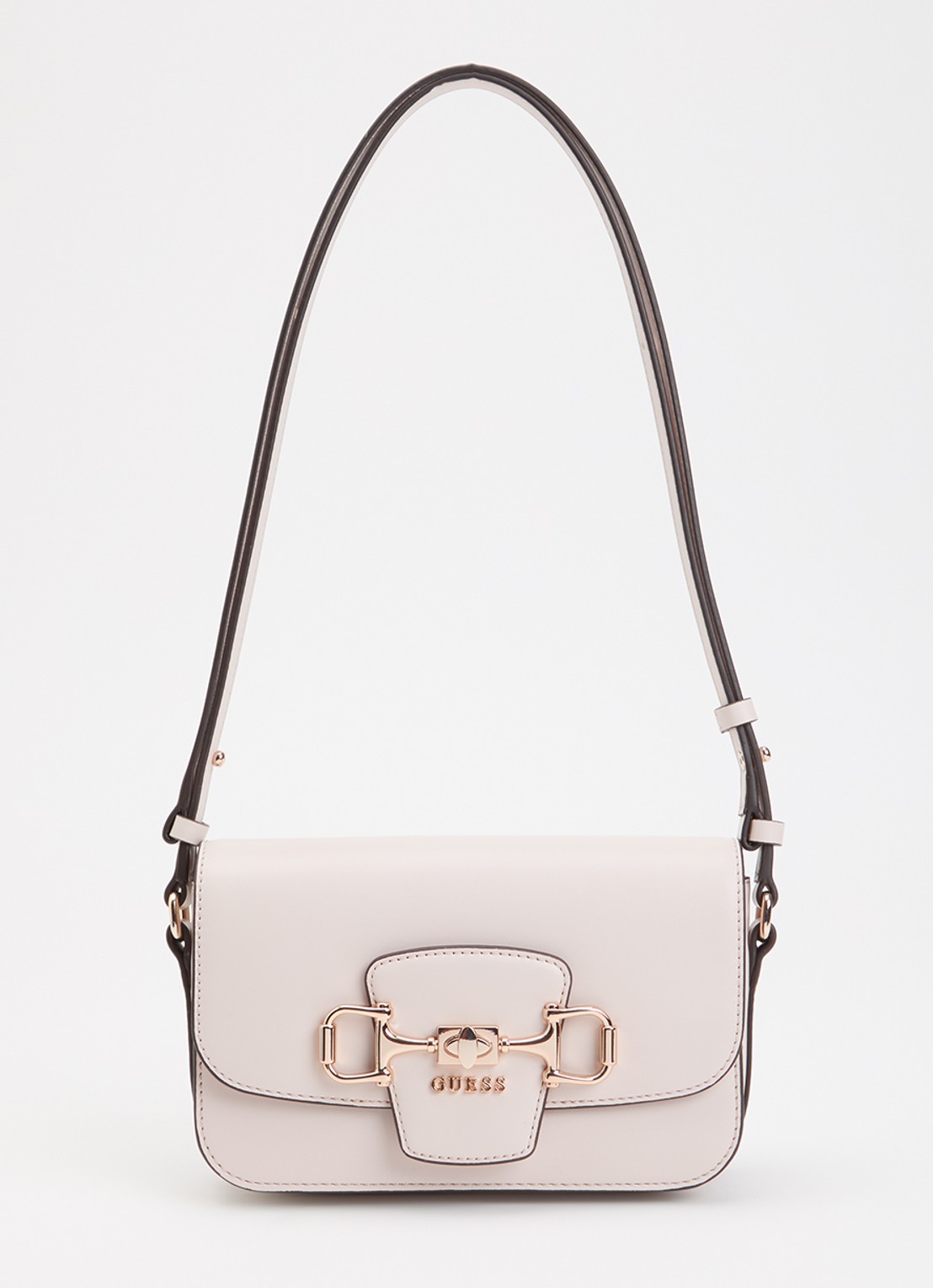 GUESS Janie schoudertas met verstelbare schouderriem - voorkant 2 beige