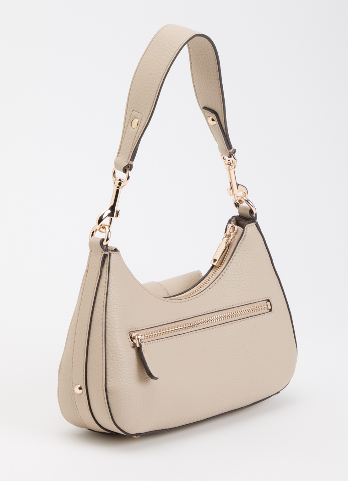 GUESS Jessa schoudertas met afneembare schouderriem - achterkant taupe