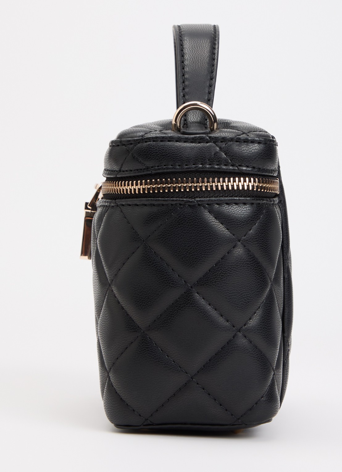 GUESS Juliet Canister handtas met quilt patroon en afneembare schouderriem - detail 4 zwart
