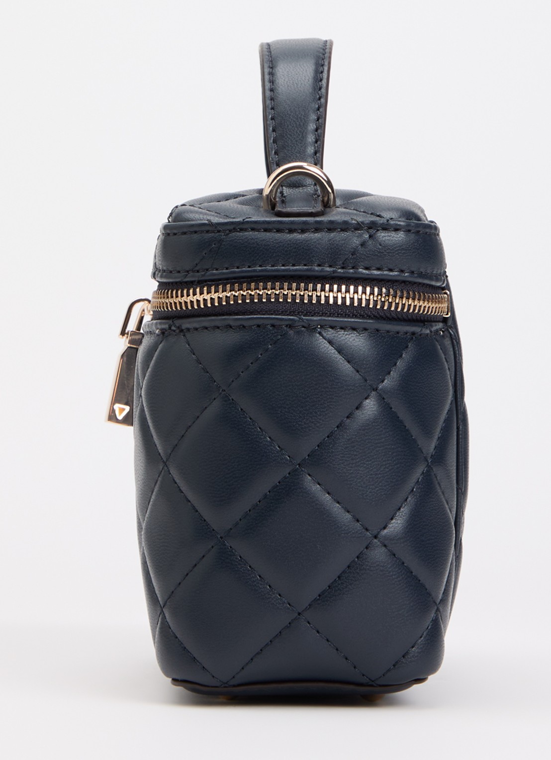 GUESS Juliet Canister handtas met quilt patroon en afneembare schouderriem - detail 3 donkerblauw