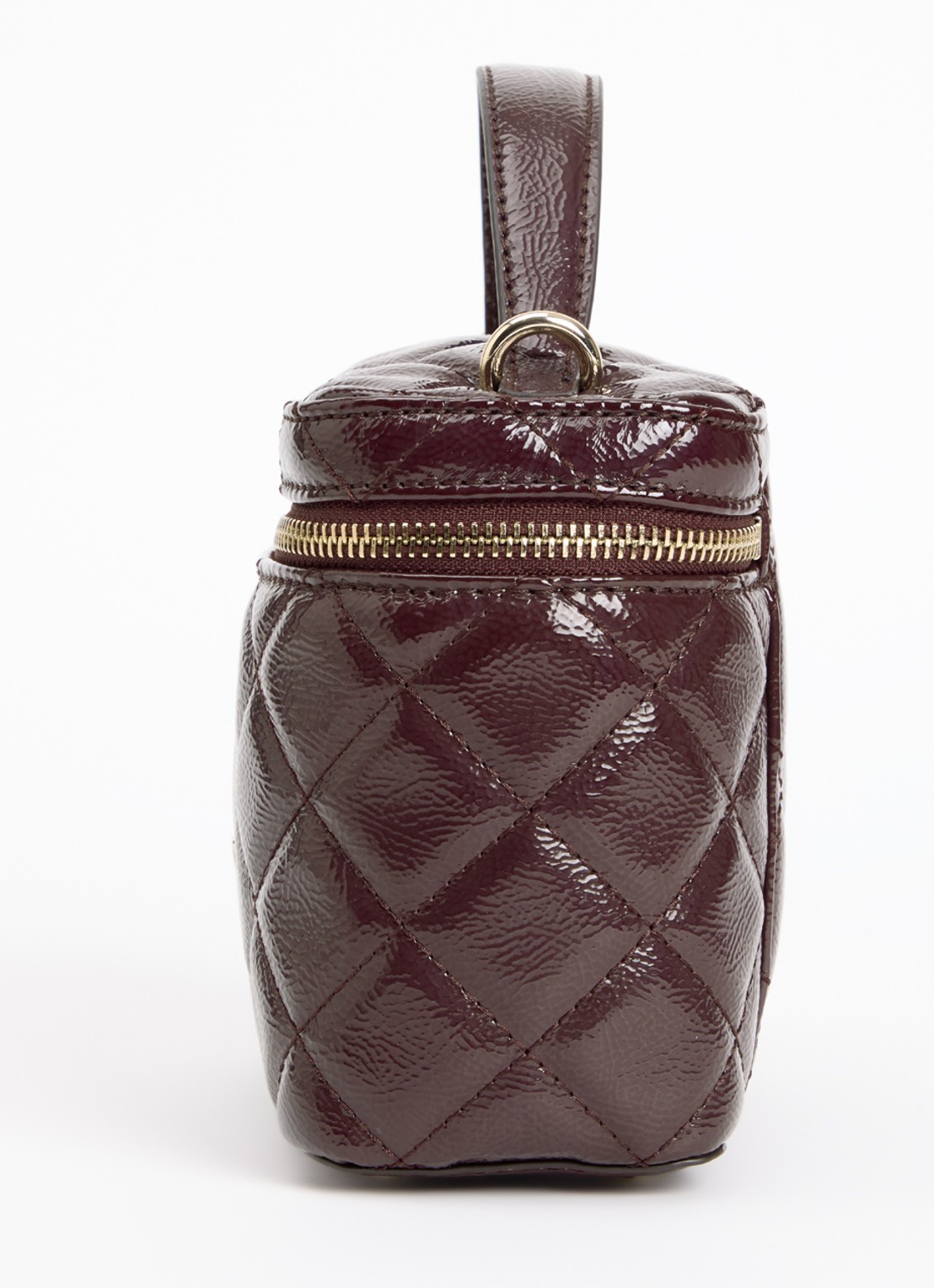 GUESS Juliet Canister handtas met quilt patroon en afneembare schouderriem - detail 2 bordeauxrood