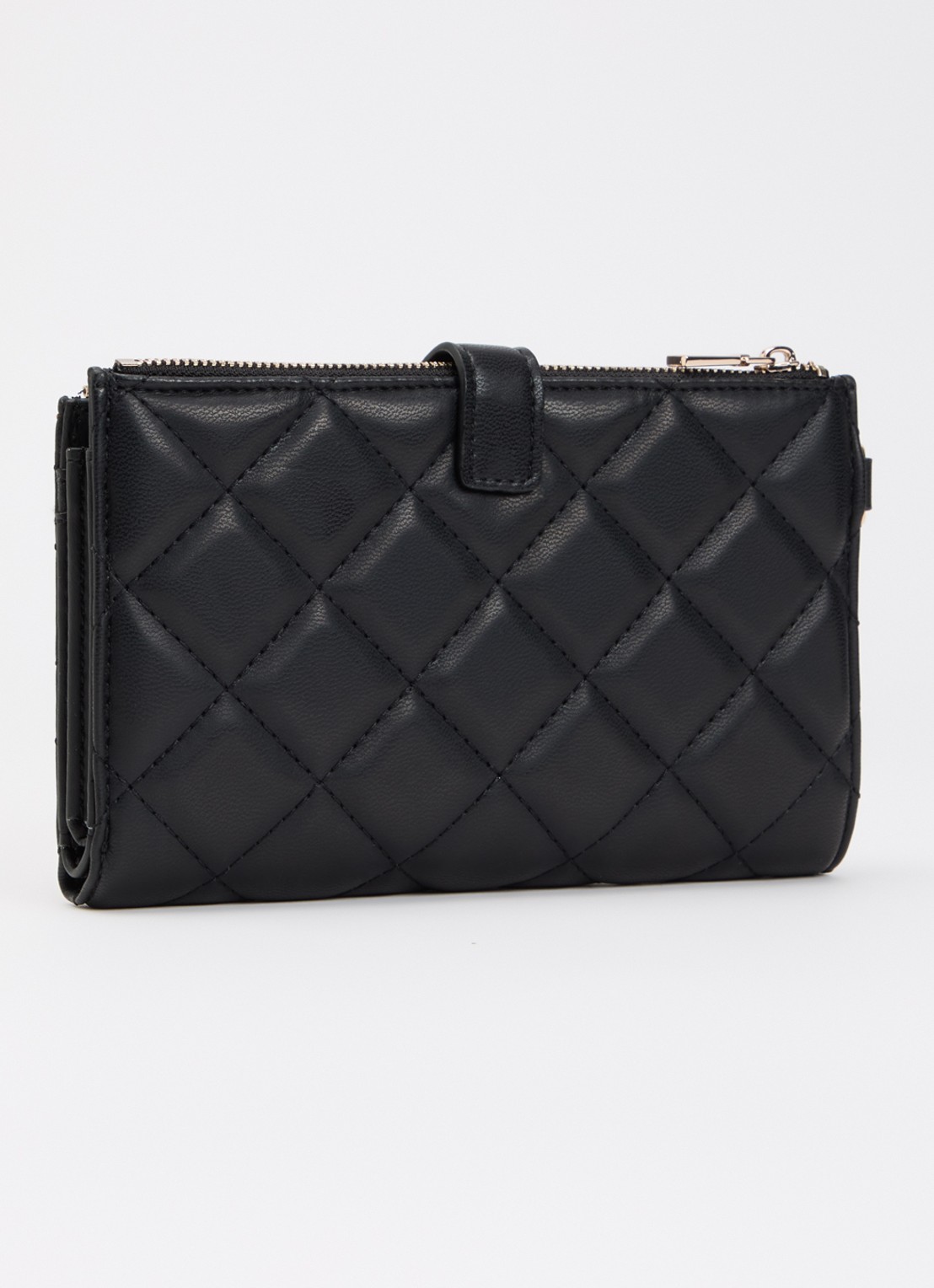 GUESS Juliet portemonnee met quilt patroon - achterkant zwart