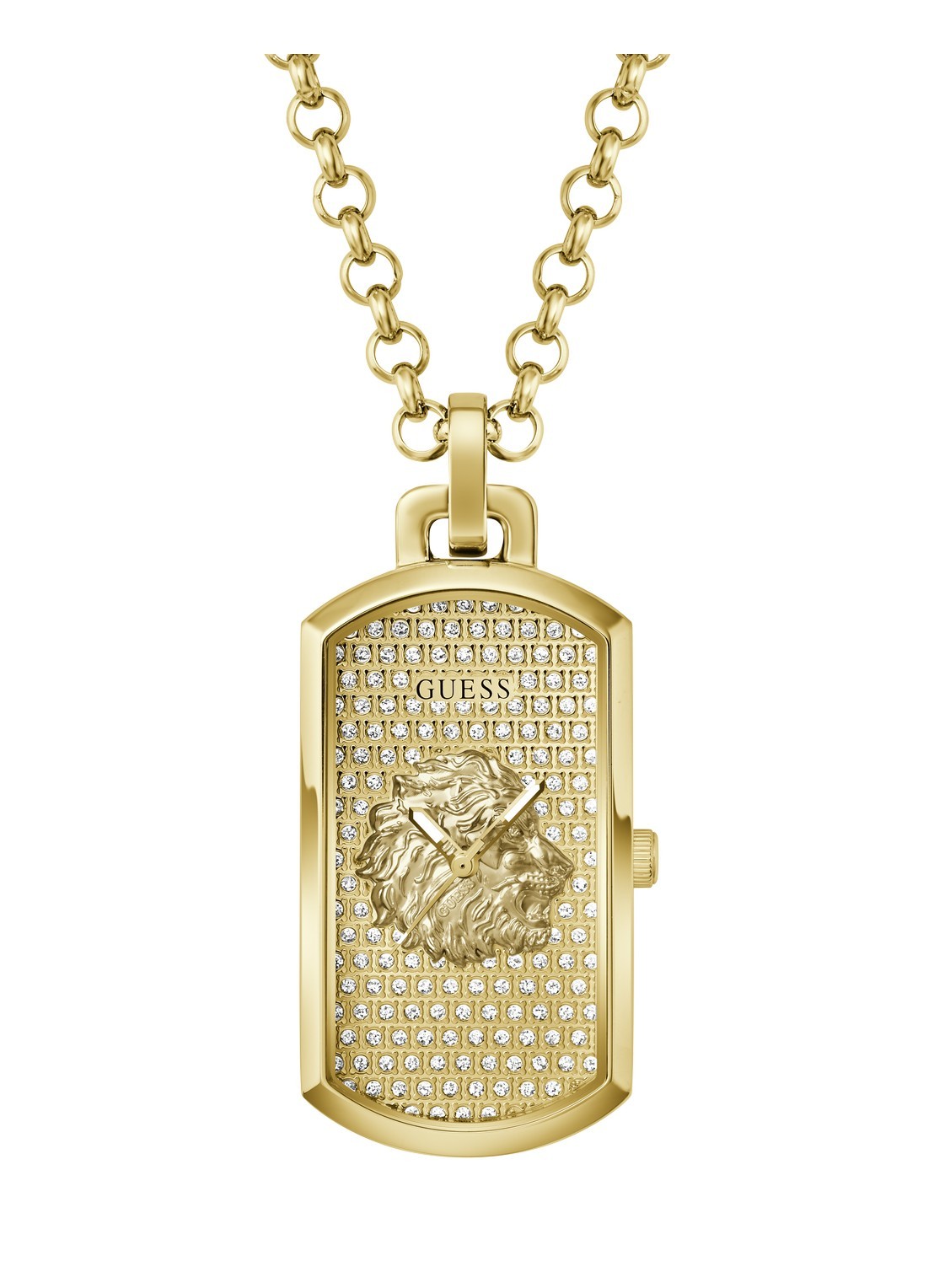 GUESS Kane kettinghorloge GW1141G2 - voorkant goud