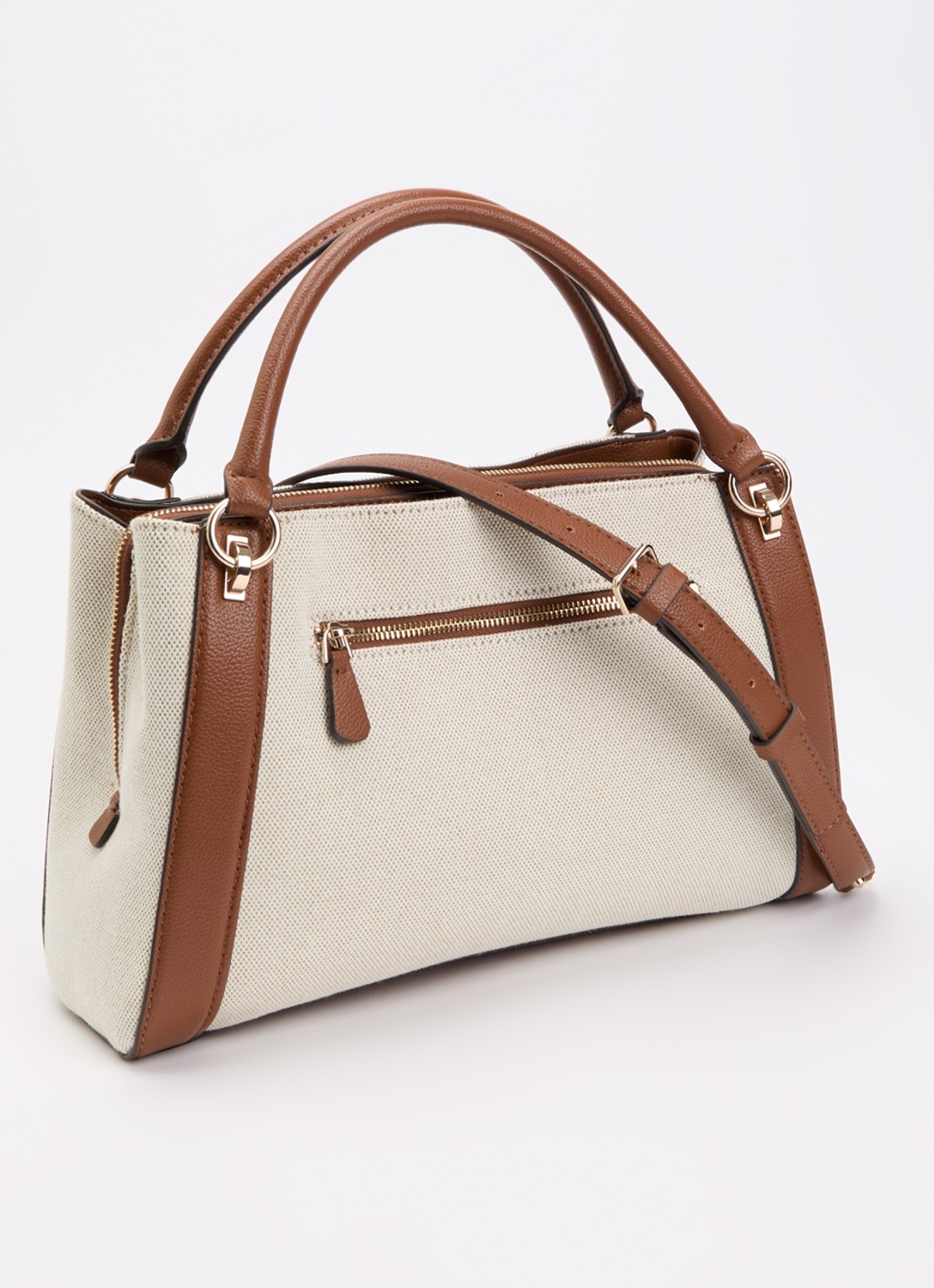 GUESS Karnilla handtas met afneembare schouderriem - achterkant 6 bruin