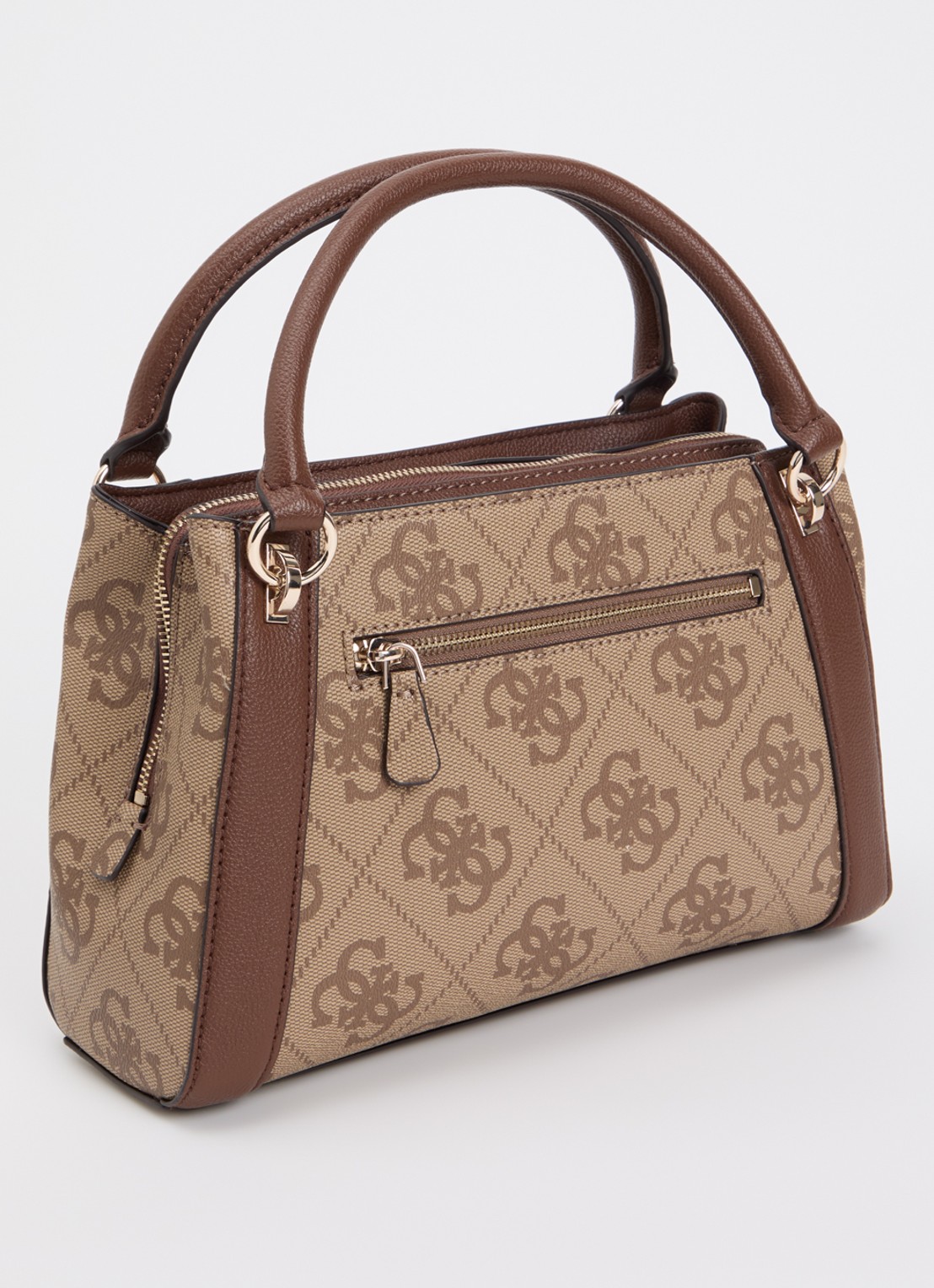 GUESS Karnilla Logo schoudertas met logo en afneembare schouderriem  - achterkant 4 bruin