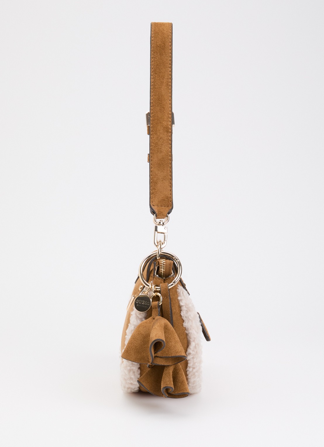GUESS Katie schoudertas met afneembare schouderriem - detail 2 cognac