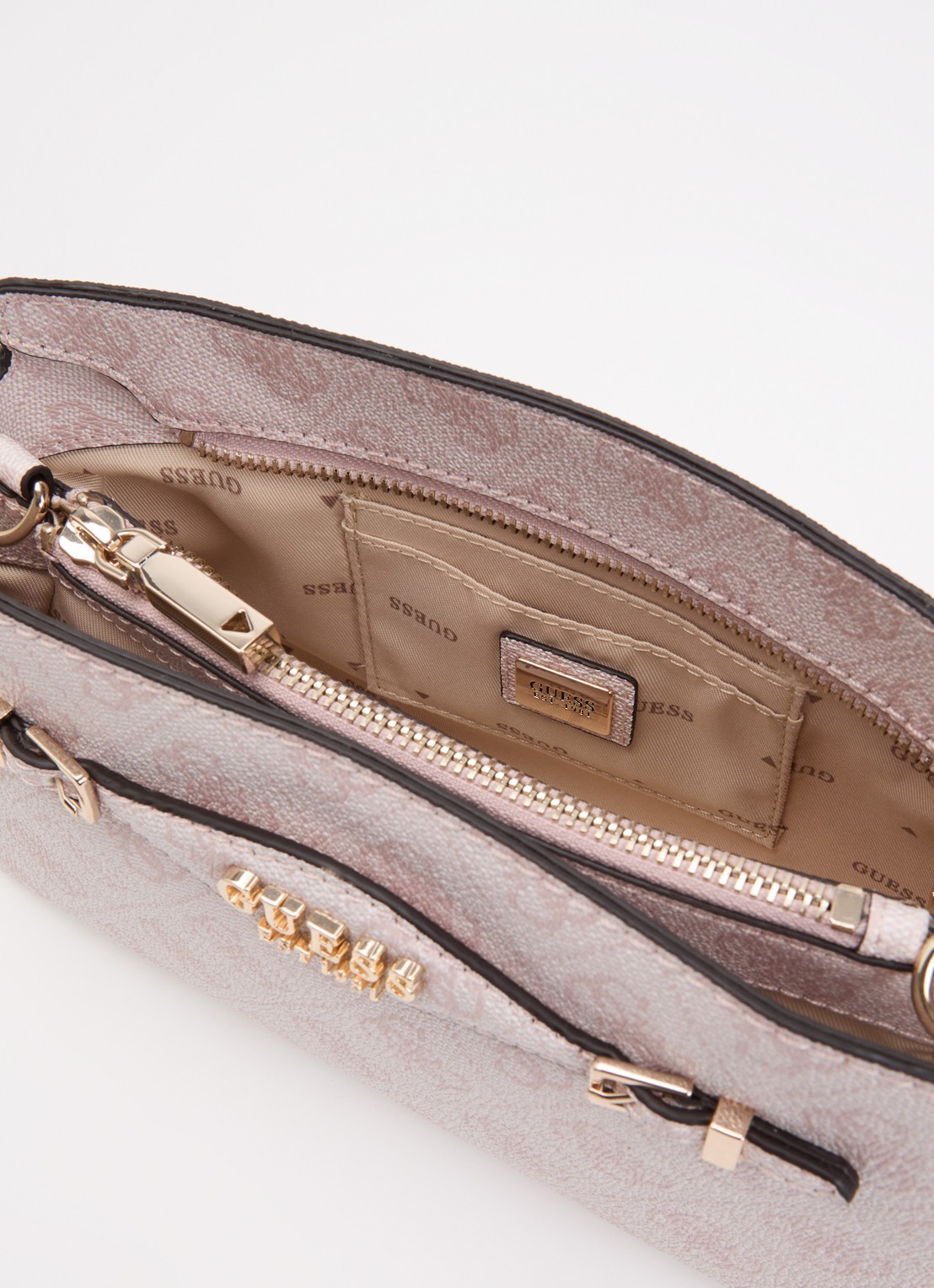 GUESS Katya crossbodytas met logoprint - detail 3 lichtroze