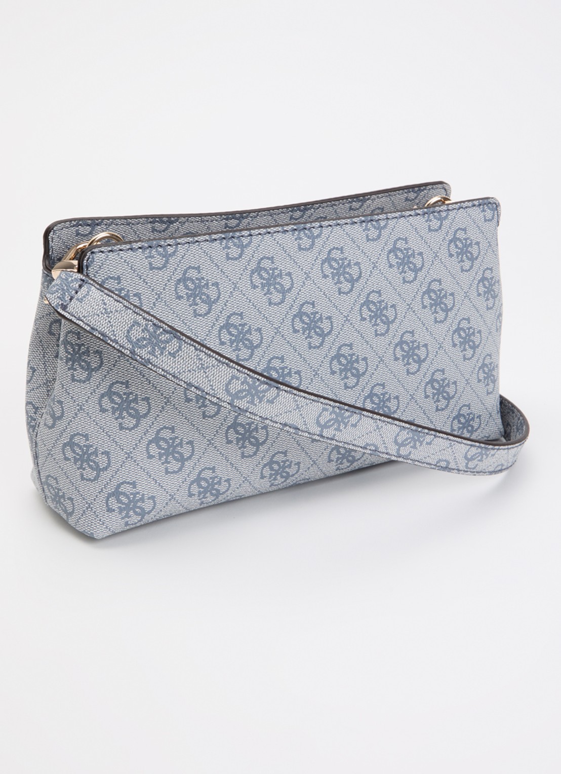 GUESS Katya crossbodytas met logoprint - achterkant 6 lichtblauw