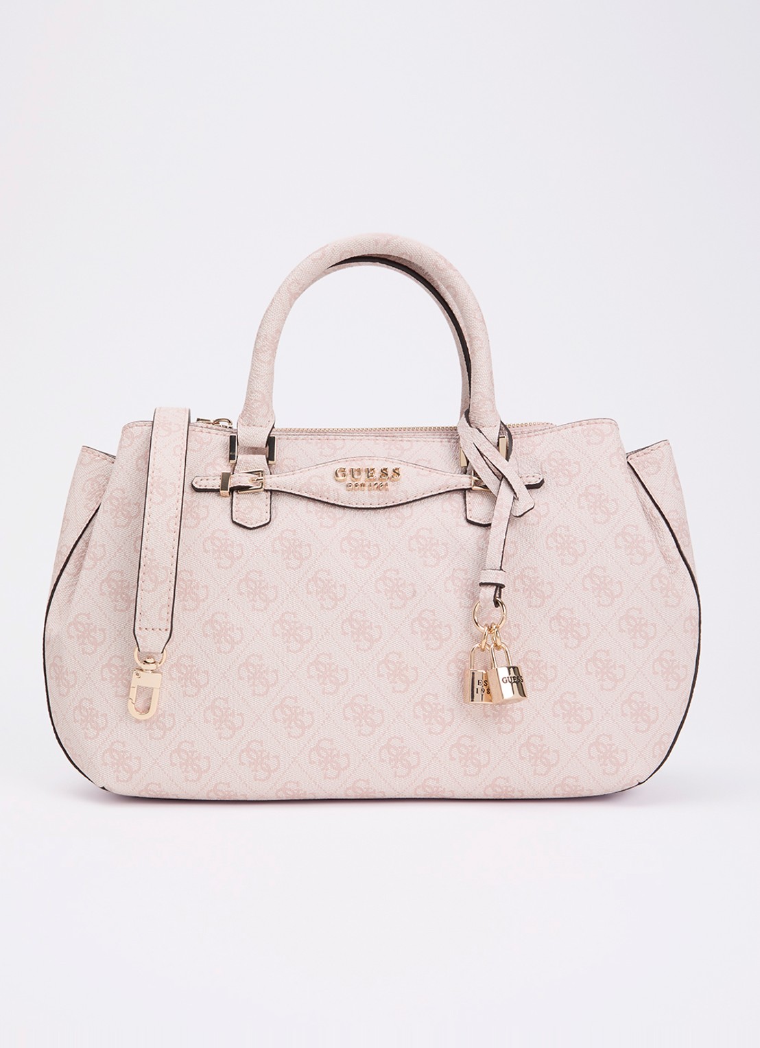 GUESS Katya handtas met afneembare schouderriem - voorkant 4 lichtroze
