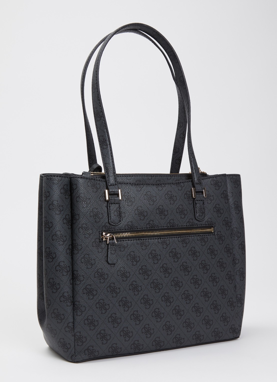 GUESS Katya schoudertas met logoprint - achterkant zwart