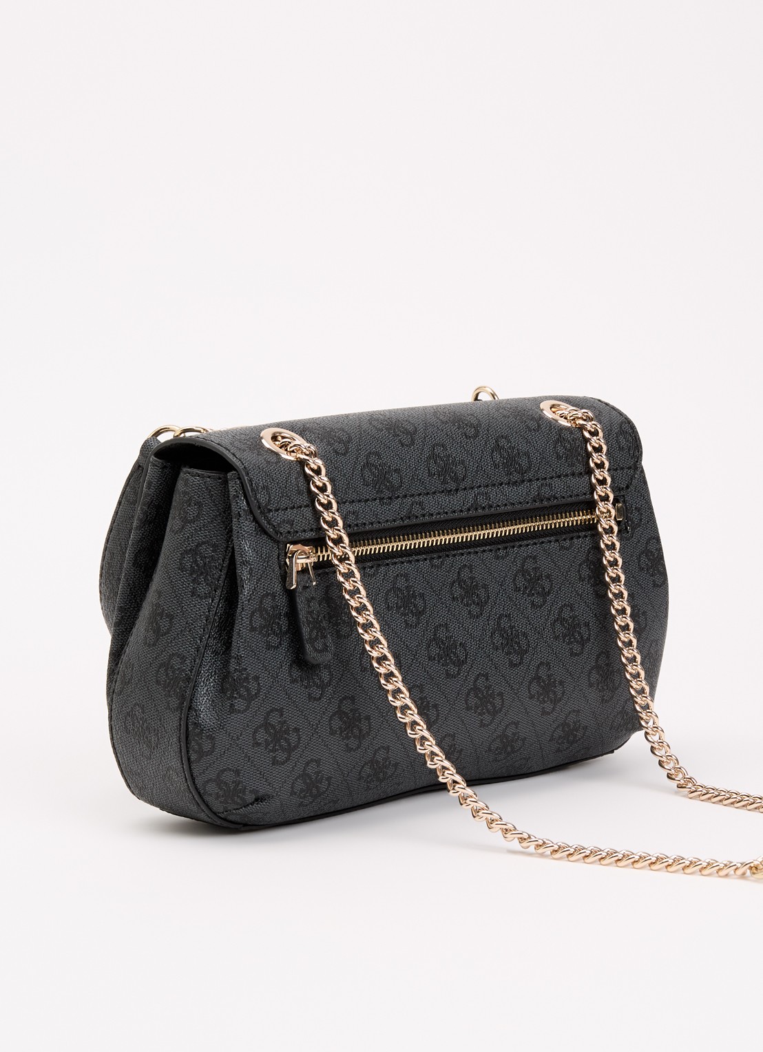 GUESS Kaya schoudertas met logoprint - achterkant 7 zwart
