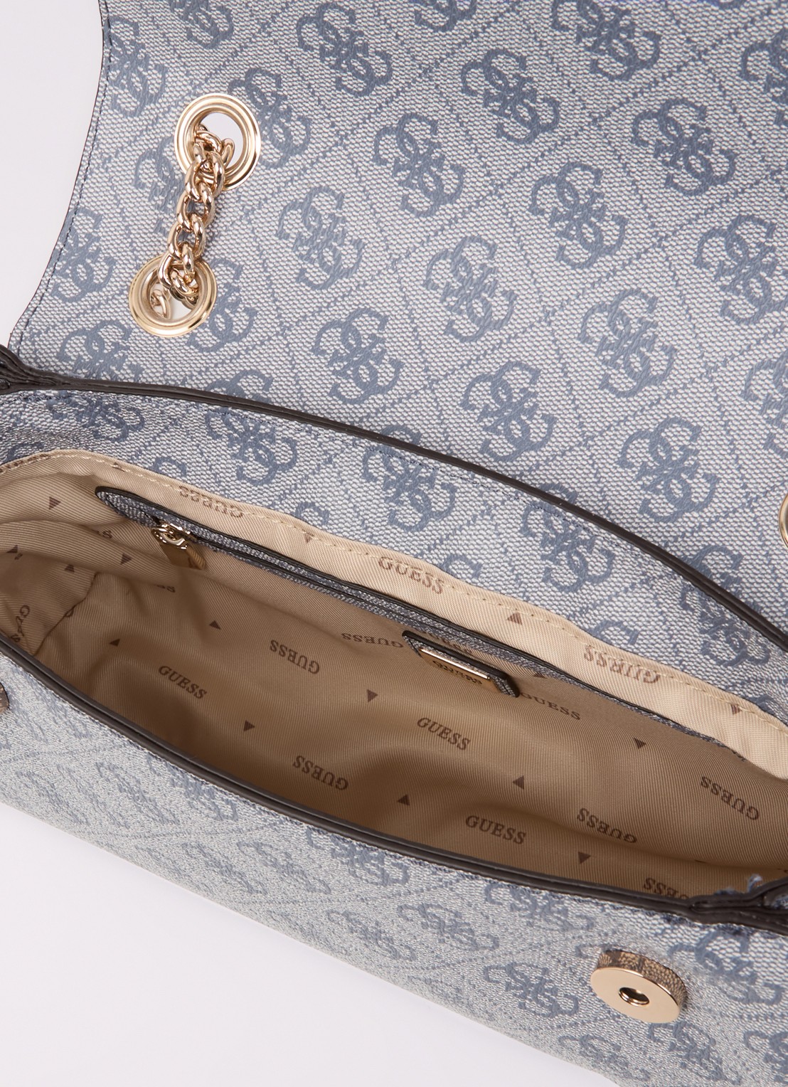 GUESS Kaya schoudertas met logoprint - detail 5 indigo