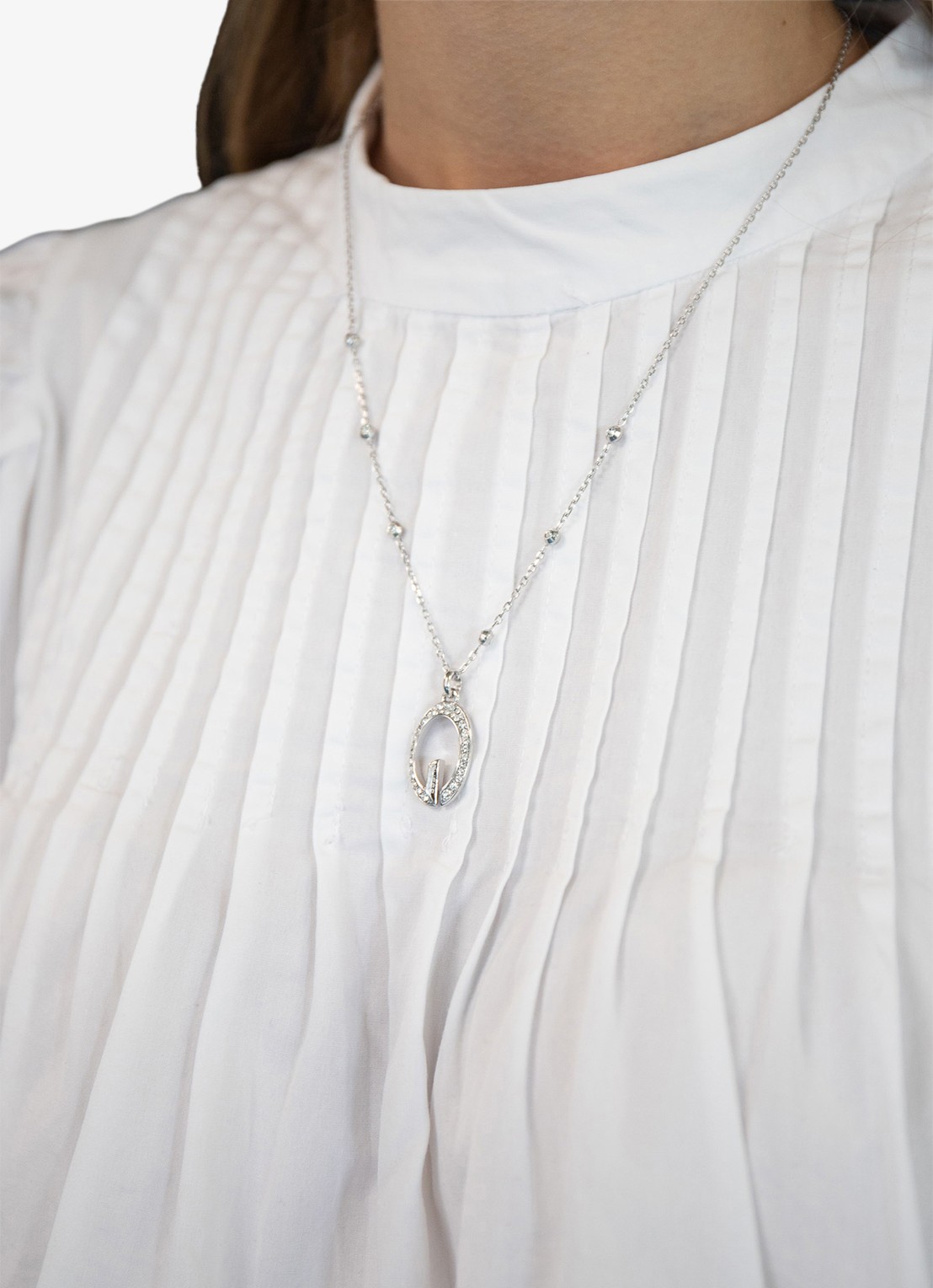GUESS Ketting JUBN06340JWRHT-U  - voorkant 2 zilver