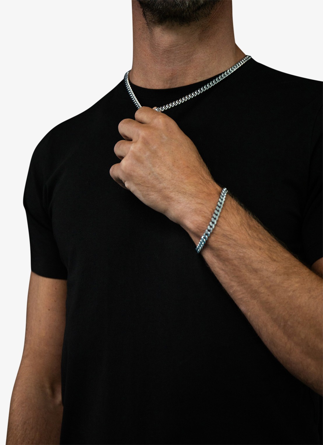 GUESS Ketting JUMN06103JWSTT-U  - voorkant 2 zilver
