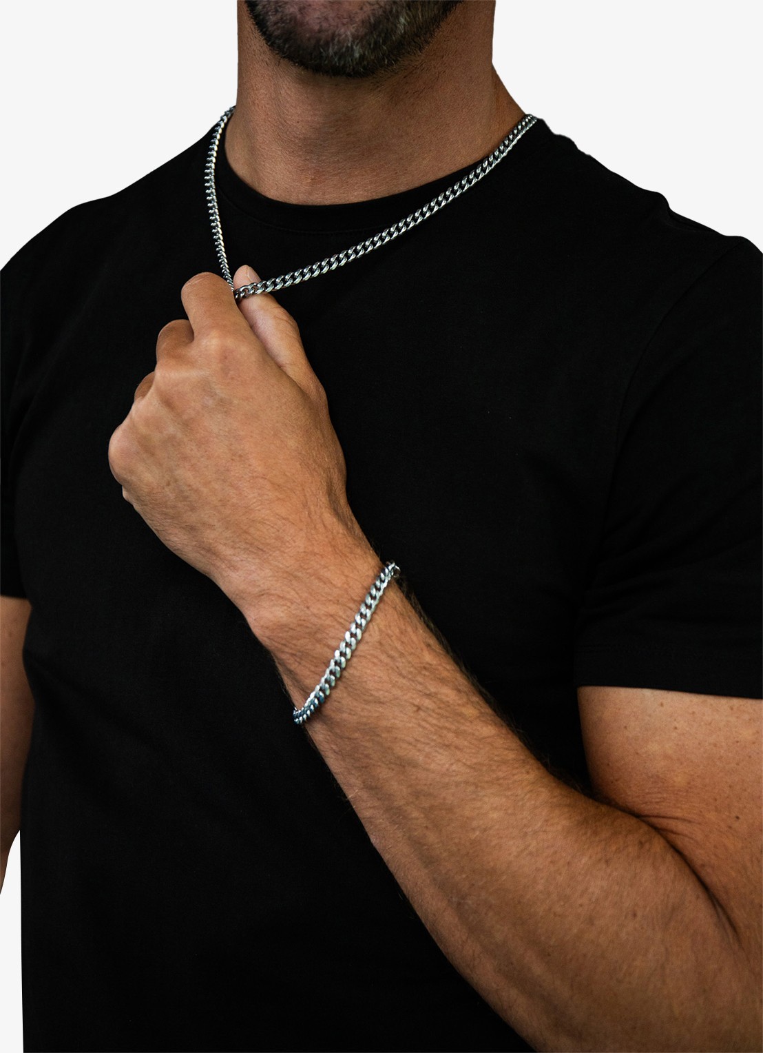 GUESS Ketting JUMN06105JWSTT-U  - voorkant 2 zilver