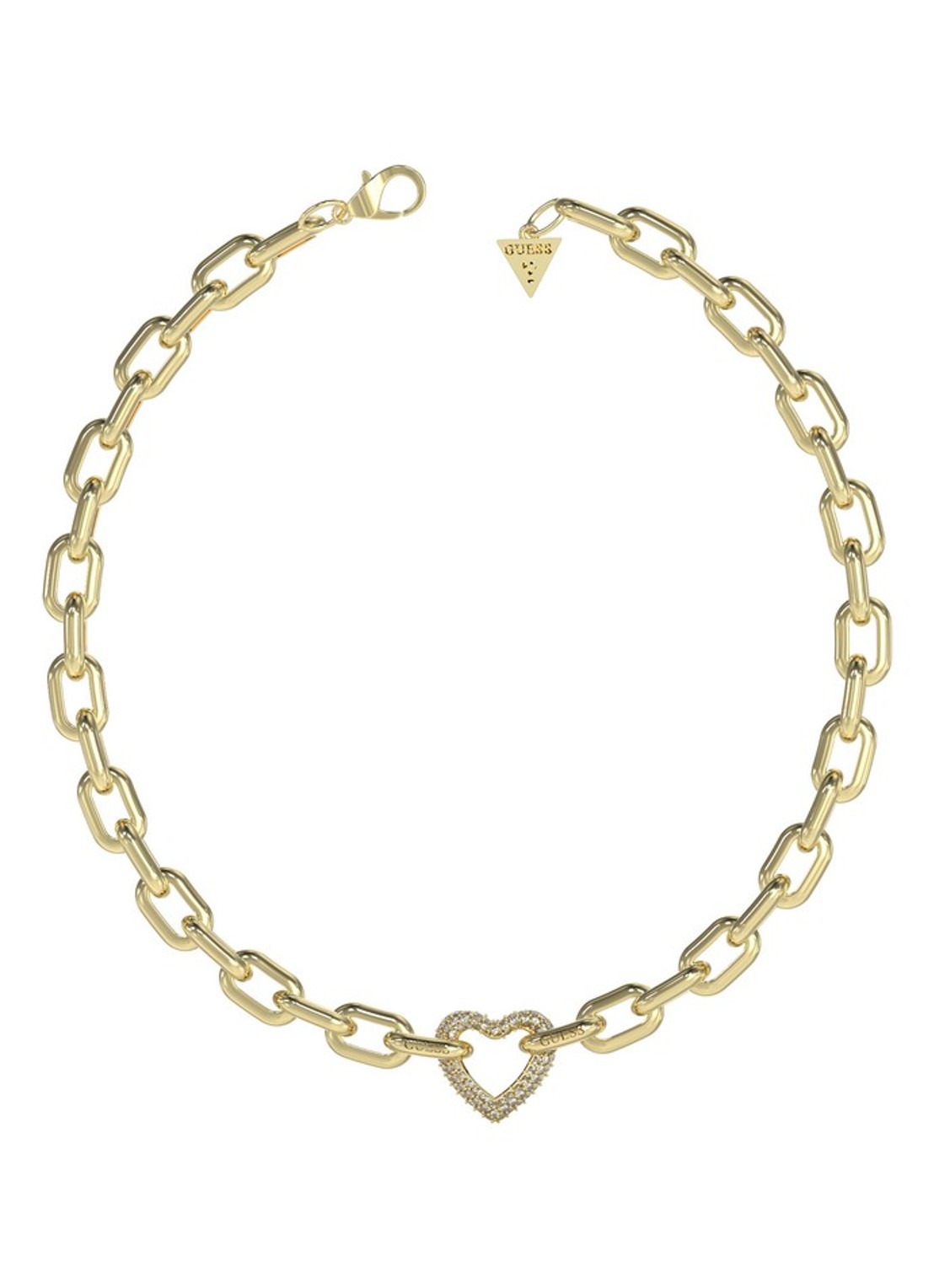 GUESS Ketting met kristal JUBN05015JWYGT-U  - voorkant goud