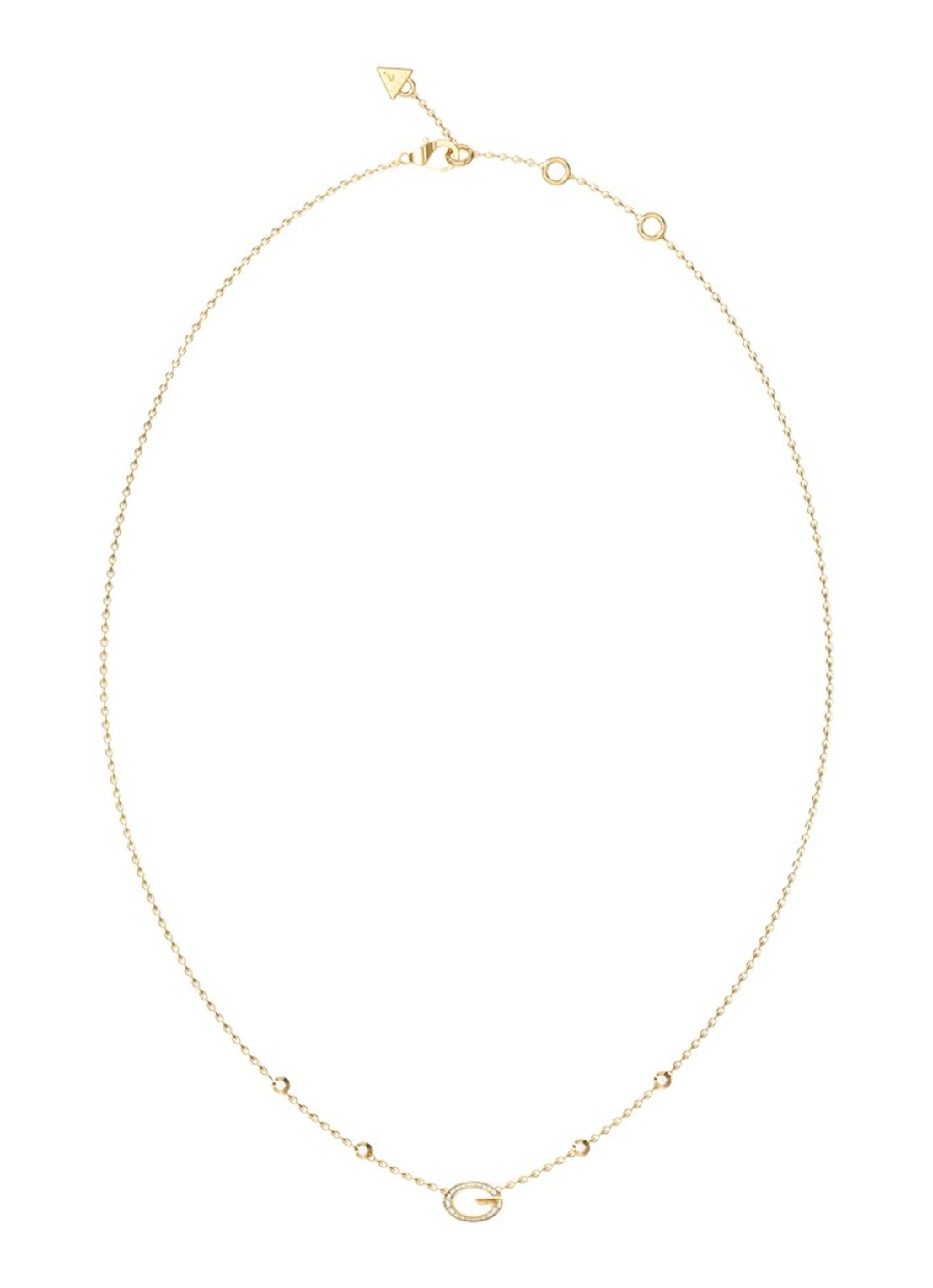 GUESS Ketting met kristal JUBN06336JWYGT-U  - voorkant goud