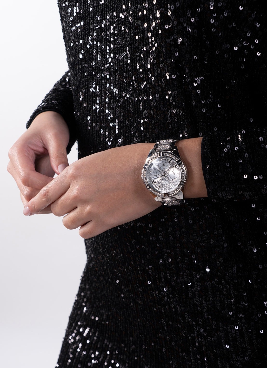 GUESS Lady Frontier horloge W1156L1 - detail 3 zilver