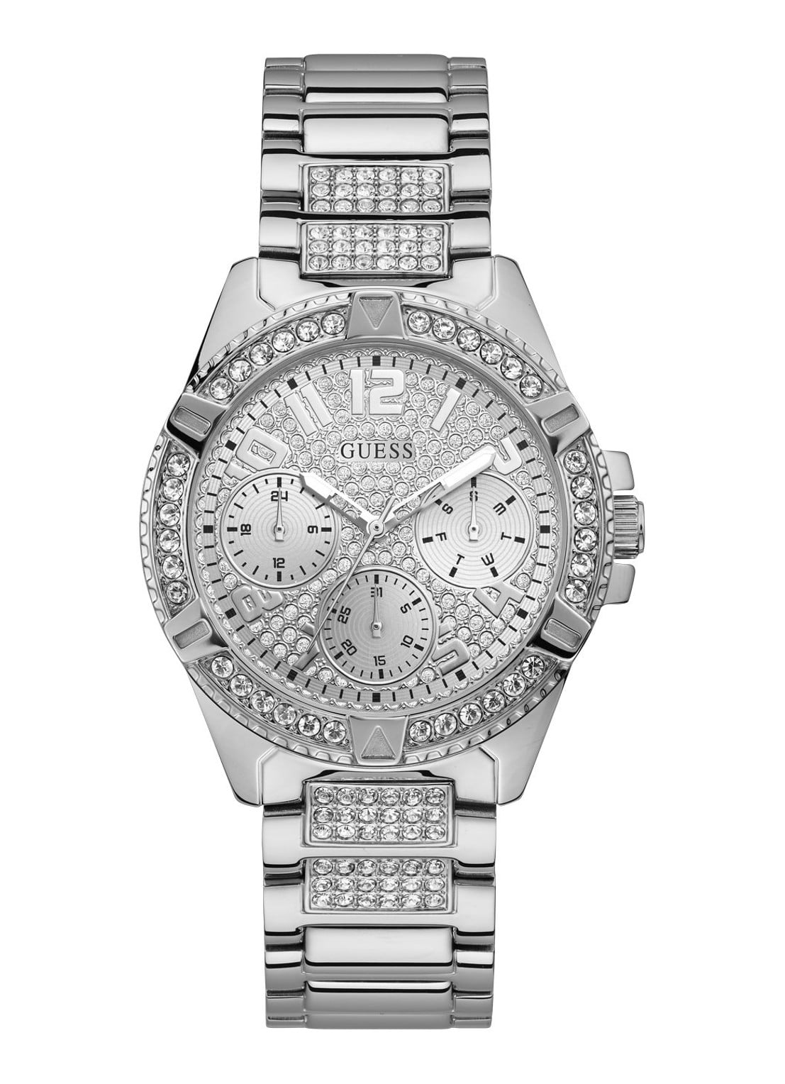 GUESS Lady Frontier horloge W1156L1 - voorkant 6 zilver
