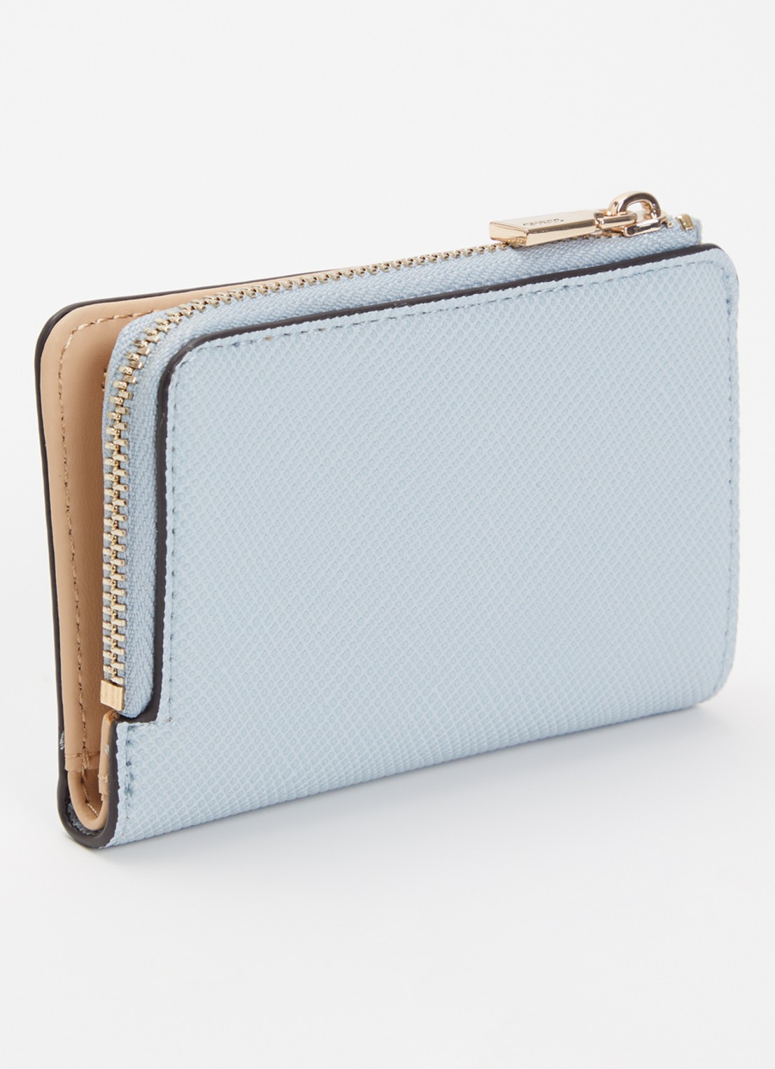 GUESS Laurel portemonnee met logo - achterkant lichtblauw