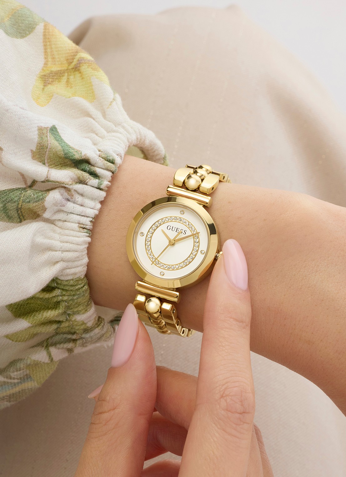 GUESS Leena horloge GW0994L2 - detail goud