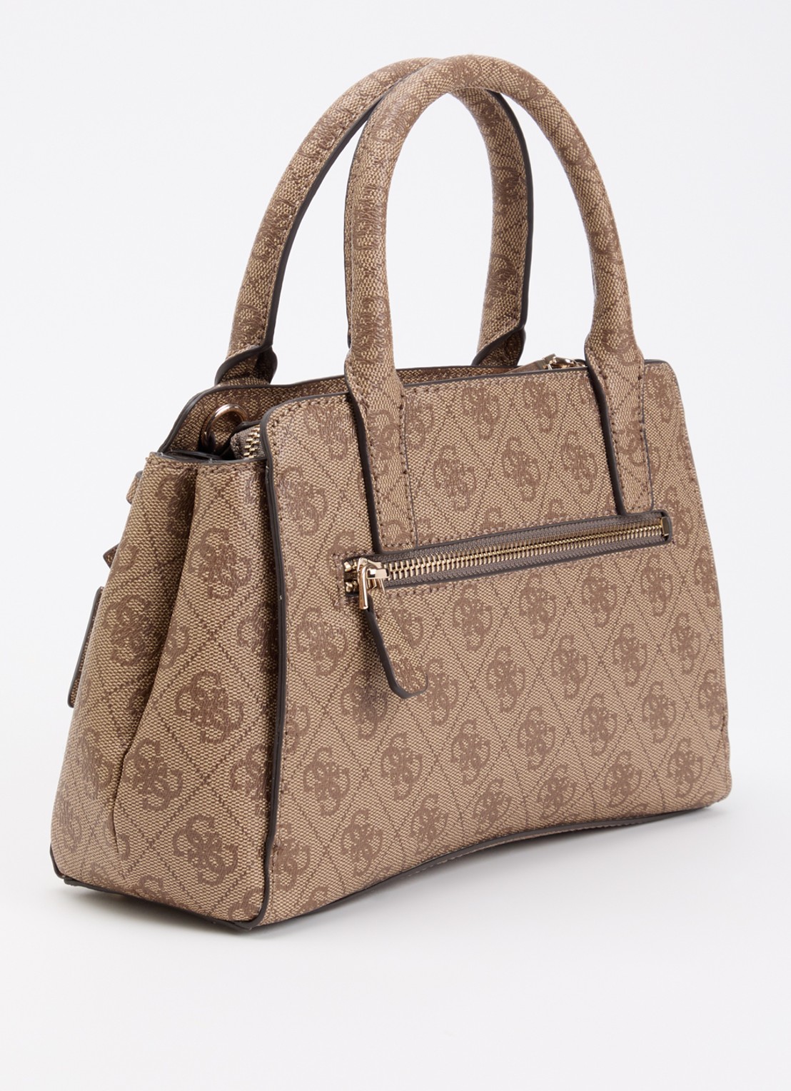 GUESS Leona Logo crossbodytas met logoprint en afneembare schouderriem  - achterkant 4 bruin