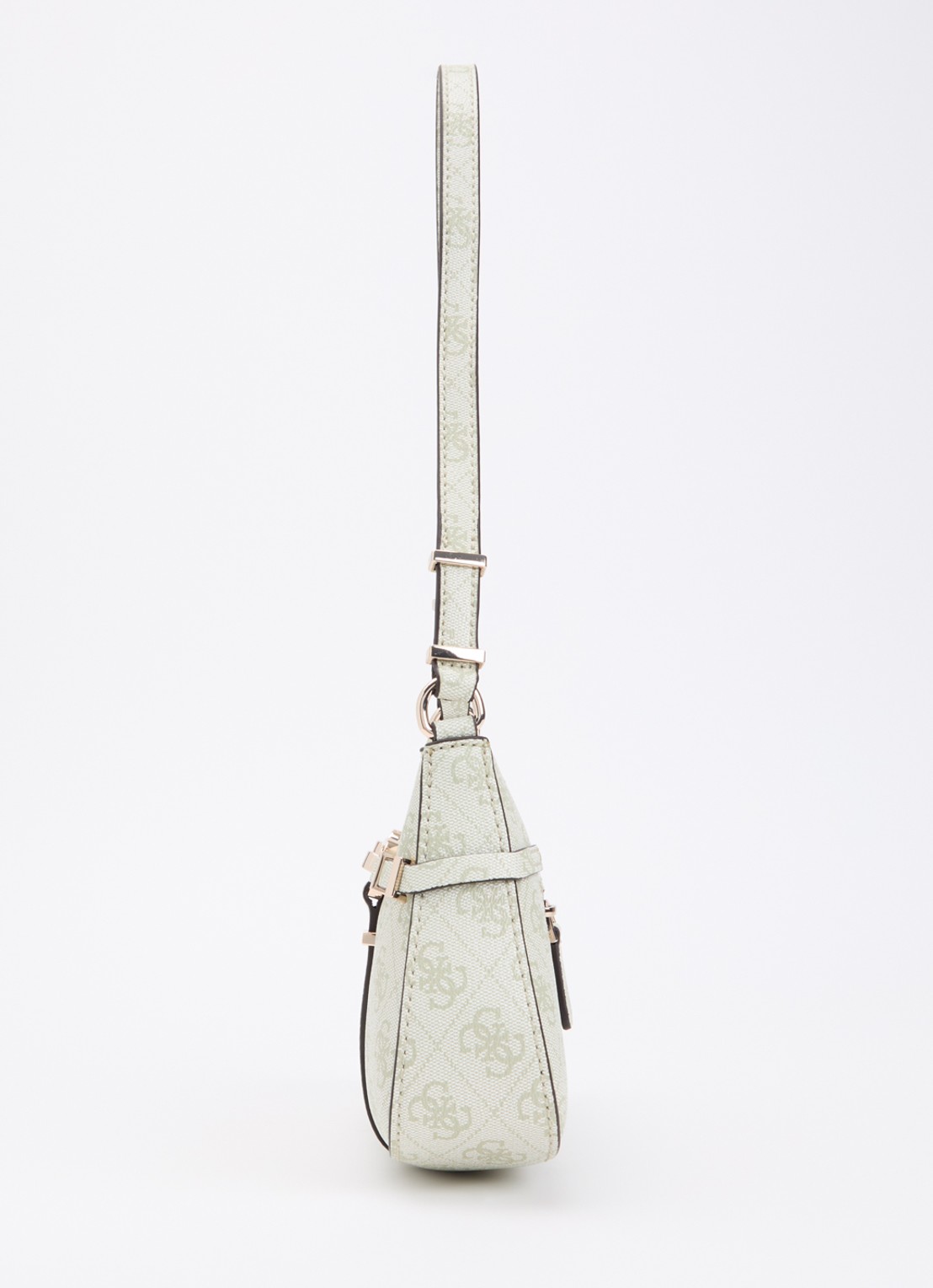 GUESS Leona logo schoudertas met logoprint  - detail 3 lichtgroen
