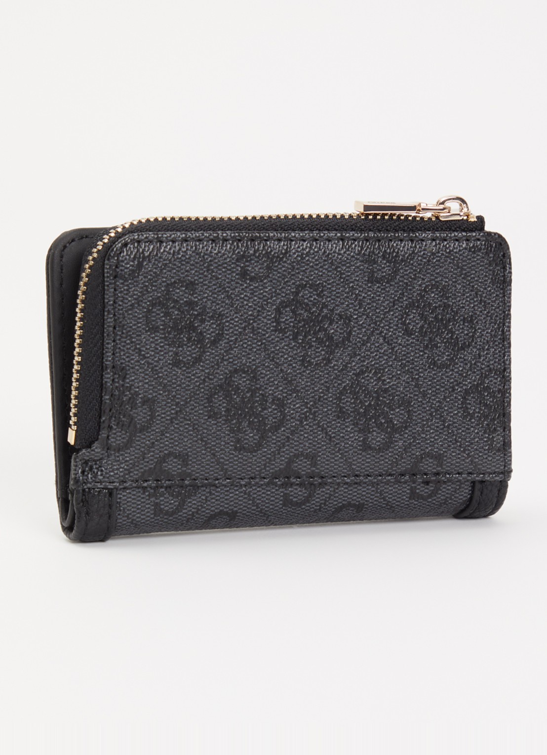 GUESS Lindsey portemonnee met logoprint - achterkant 2 antraciet