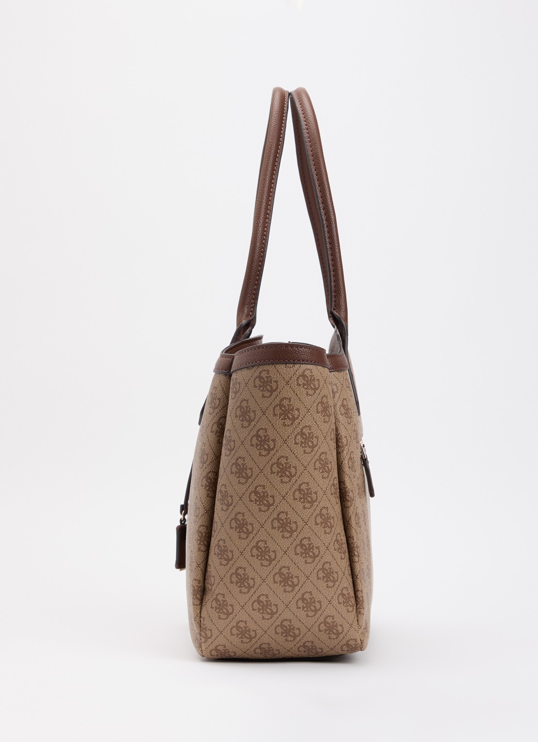 GUESS Lindsey schoudertas met logoprint en tasbedel  - detail 4 hazelnootbruin