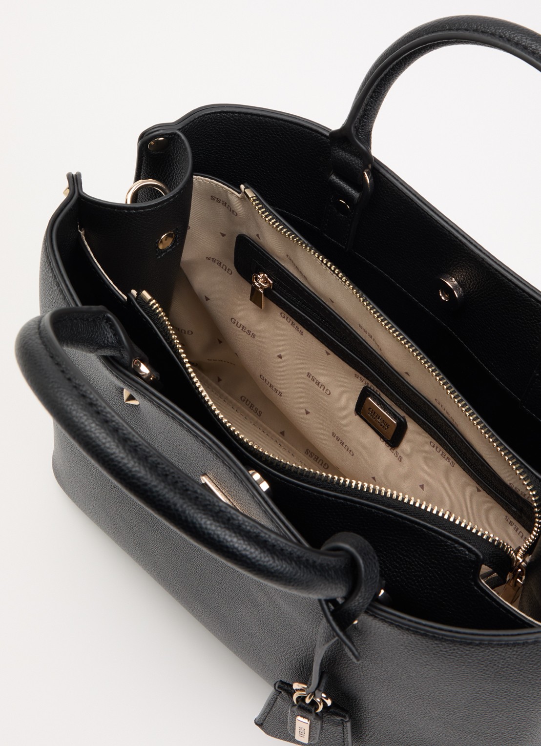 GUESS Maridian handtas met afneembare schouderriem  - detail 2 zwart