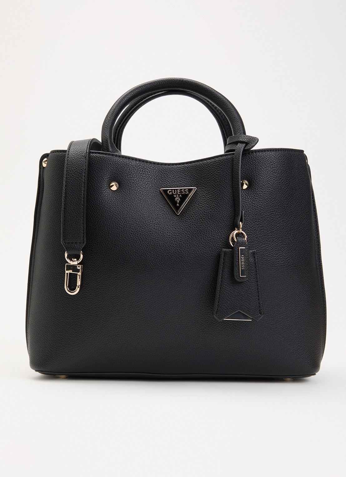 GUESS Maridian handtas met afneembare schouderriem  - voorkant 5 zwart