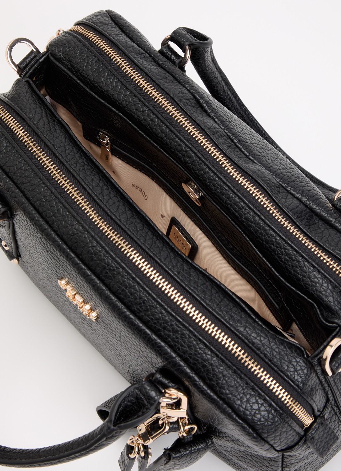 GUESS Marsha mini handtas met logo en tasbedel  - detail 5 zwart