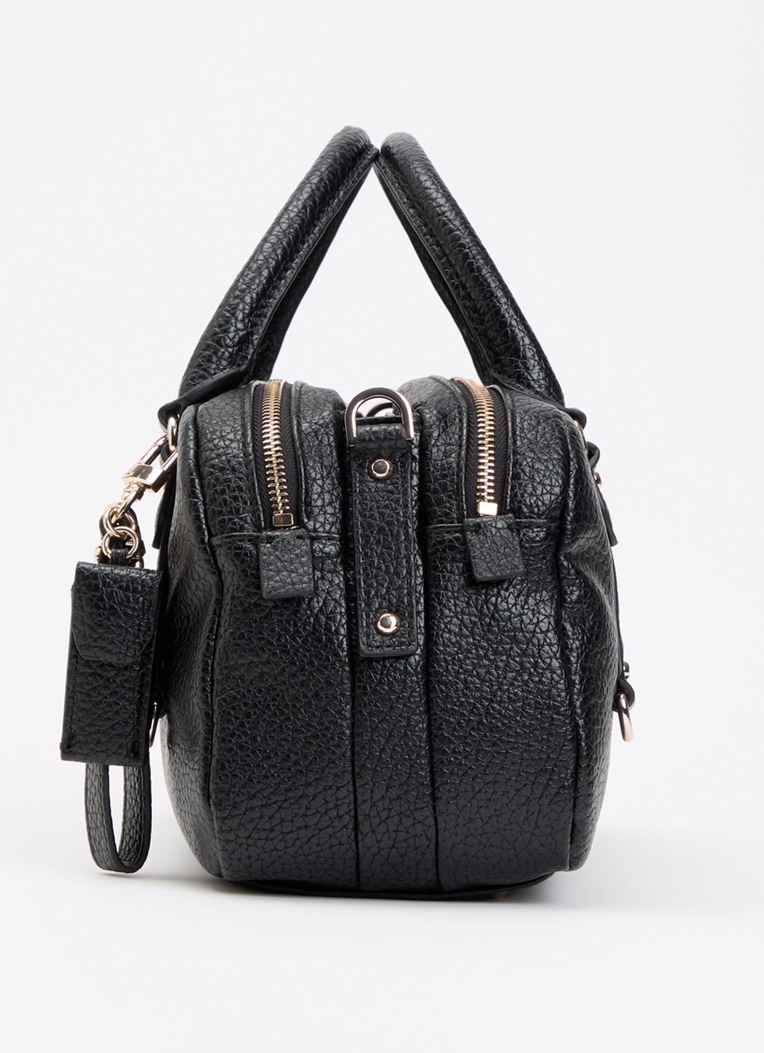 GUESS Marsha mini handtas met logo en tasbedel  - detail 6 zwart