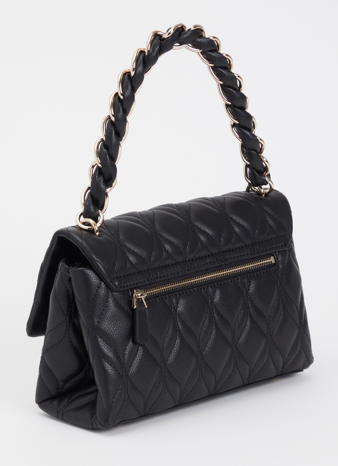 GUESS Maxine crossbodytas met quilt patroon - achterkant zwart