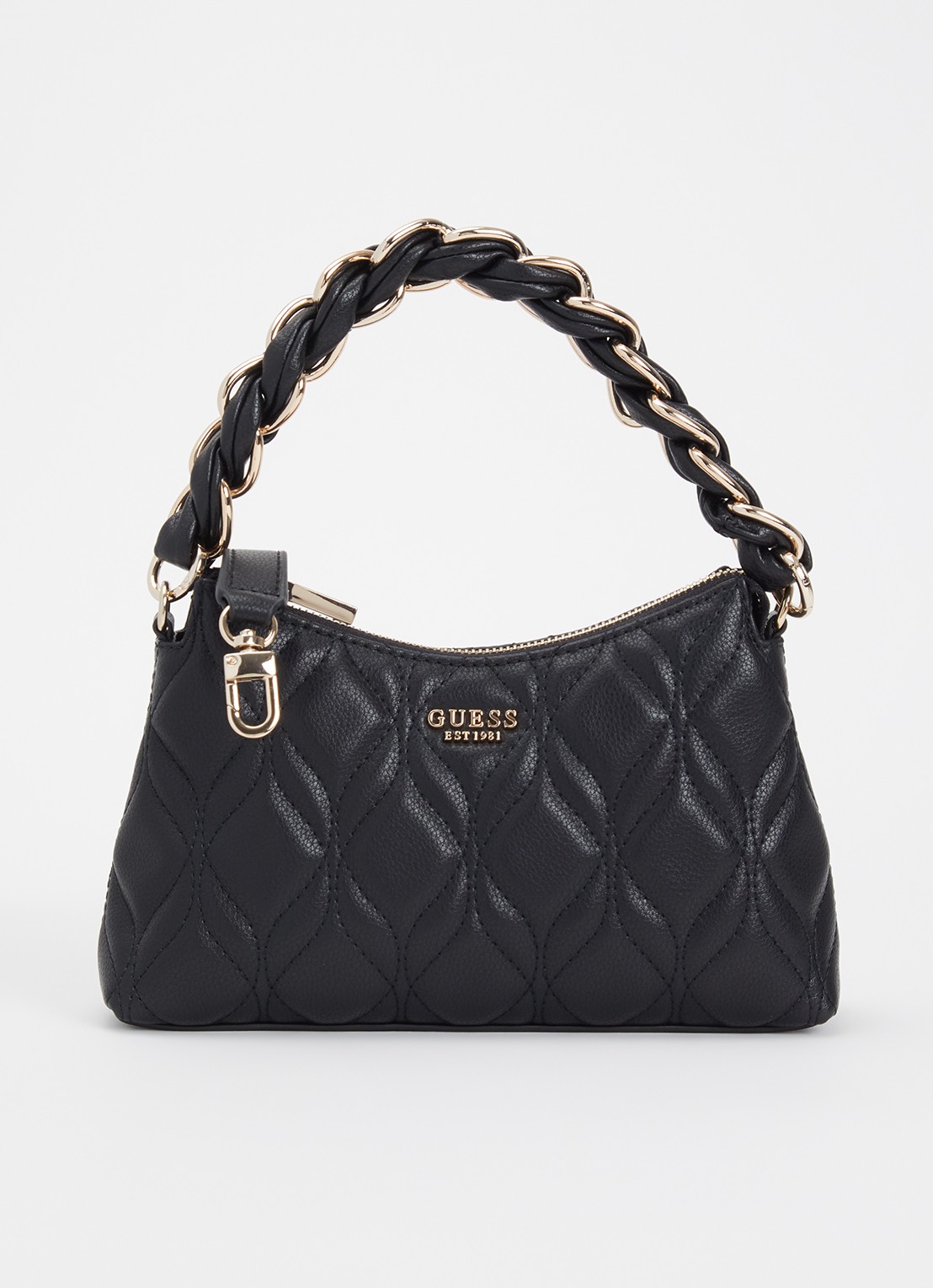 GUESS Maxine handtas met afneembare schouderriem - voorkant zwart